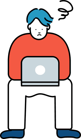就活に悩む人のイラスト